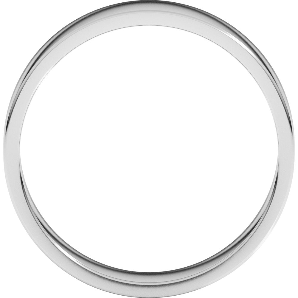 10K White Gold 5 mm Lightweight Flat Band Size 7.5