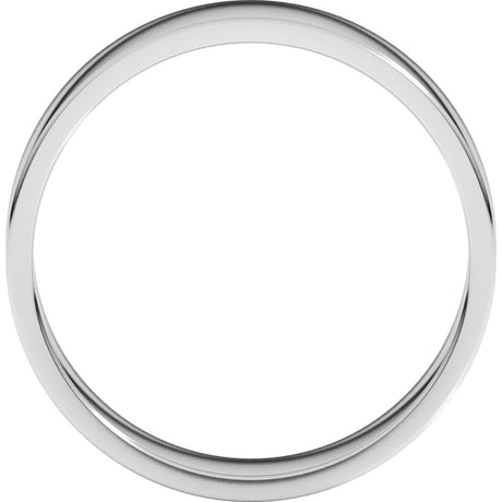 14K White Gold 5 mm Lightweight Flat Band