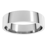 14K White Gold 5 mm Lightweight Flat Band