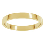 14K Yellow Gold 2.5 mm Lightweight Flat Band Size 6.5
