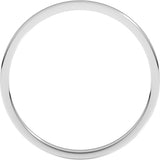 10K White Gold 1 mm Lightweight Flat Band Size 5.5