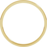 14K Yellow Gold 1 mm Lightweight Flat Band Size 7