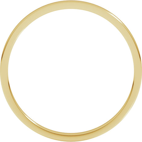 10K Yellow Gold 1 mm Lightweight Flat Band Size 12