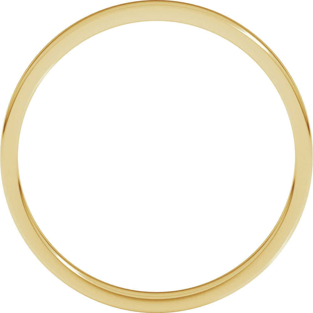 10K Yellow Gold 2 mm Lightweight Flat Band Size 6