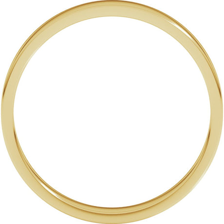 10K Yellow Gold 3 mm Lightweight Flat Band Size 5