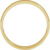 10K Yellow Gold 3 mm Lightweight Flat Band Size 5