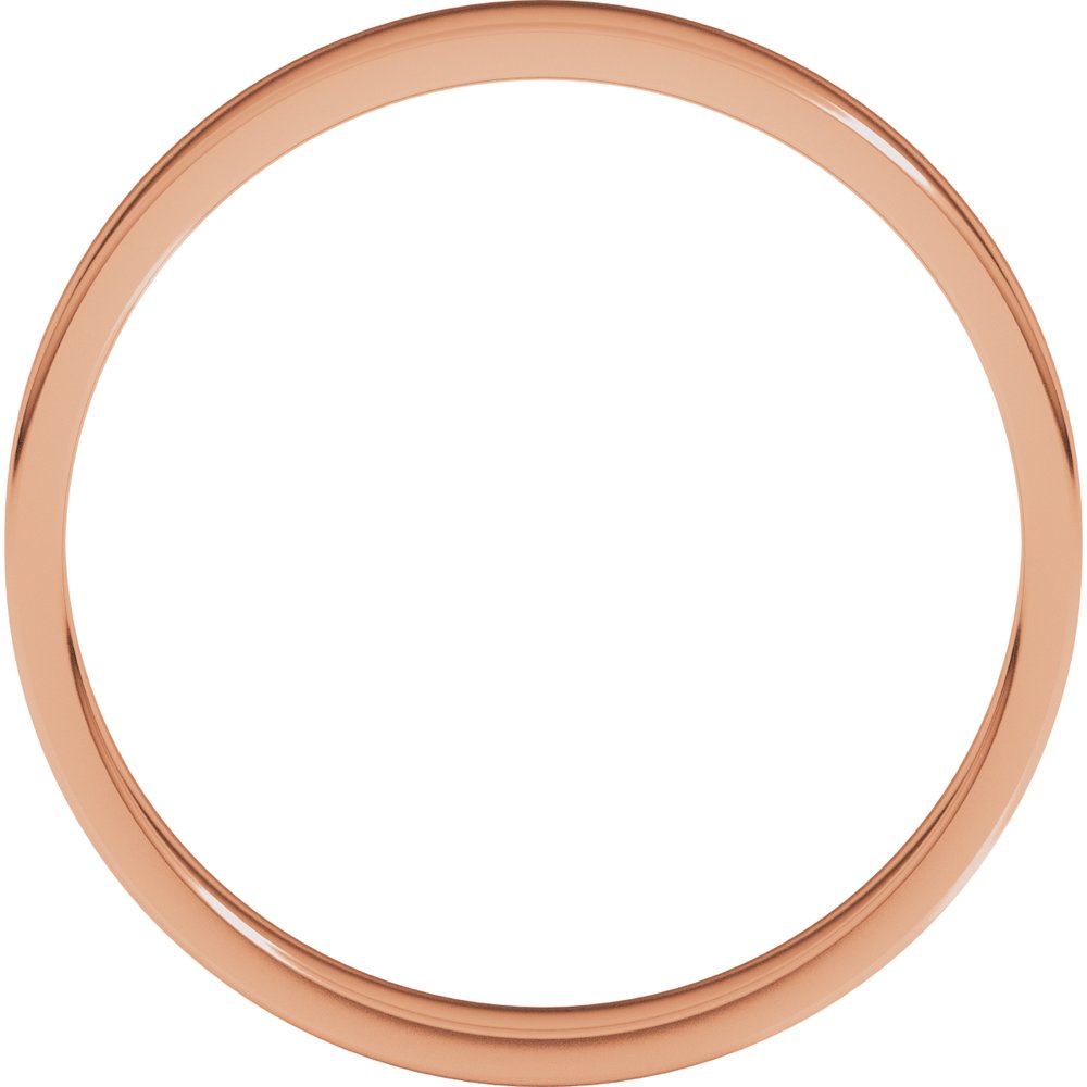 14K Rose Gold 3 mm Lightweight Flat Band Size 7