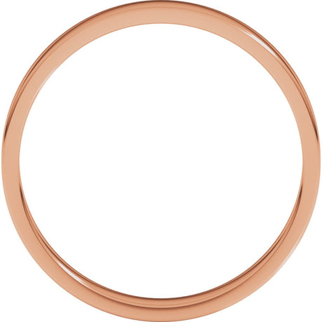 10K Rose Gold 3 mm Lightweight Flat Band Size 9