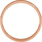 10K Rose Gold 3 mm Lightweight Flat Band Size 9