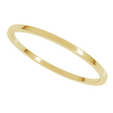 10K Yellow Gold 1 mm Lightweight Flat Band Size 12