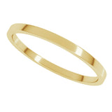 18K Yellow Gold 1.5 mm Lightweight Flat Band Size 6.5