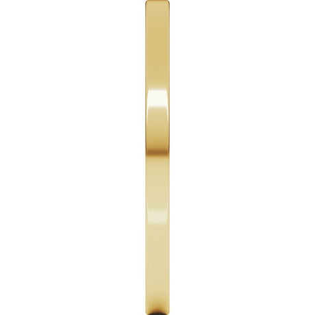 18K Yellow Gold 1.5 mm Lightweight Flat Band Size 6.5