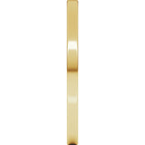 18K Yellow Gold 1.5 mm Lightweight Flat Band Size 6.5
