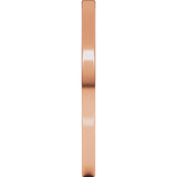 14K Rose Gold 1.5 mm Lightweight Flat Band Size 8