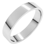 14K White Gold 4 mm Lightweight Flat Band Size 6.5