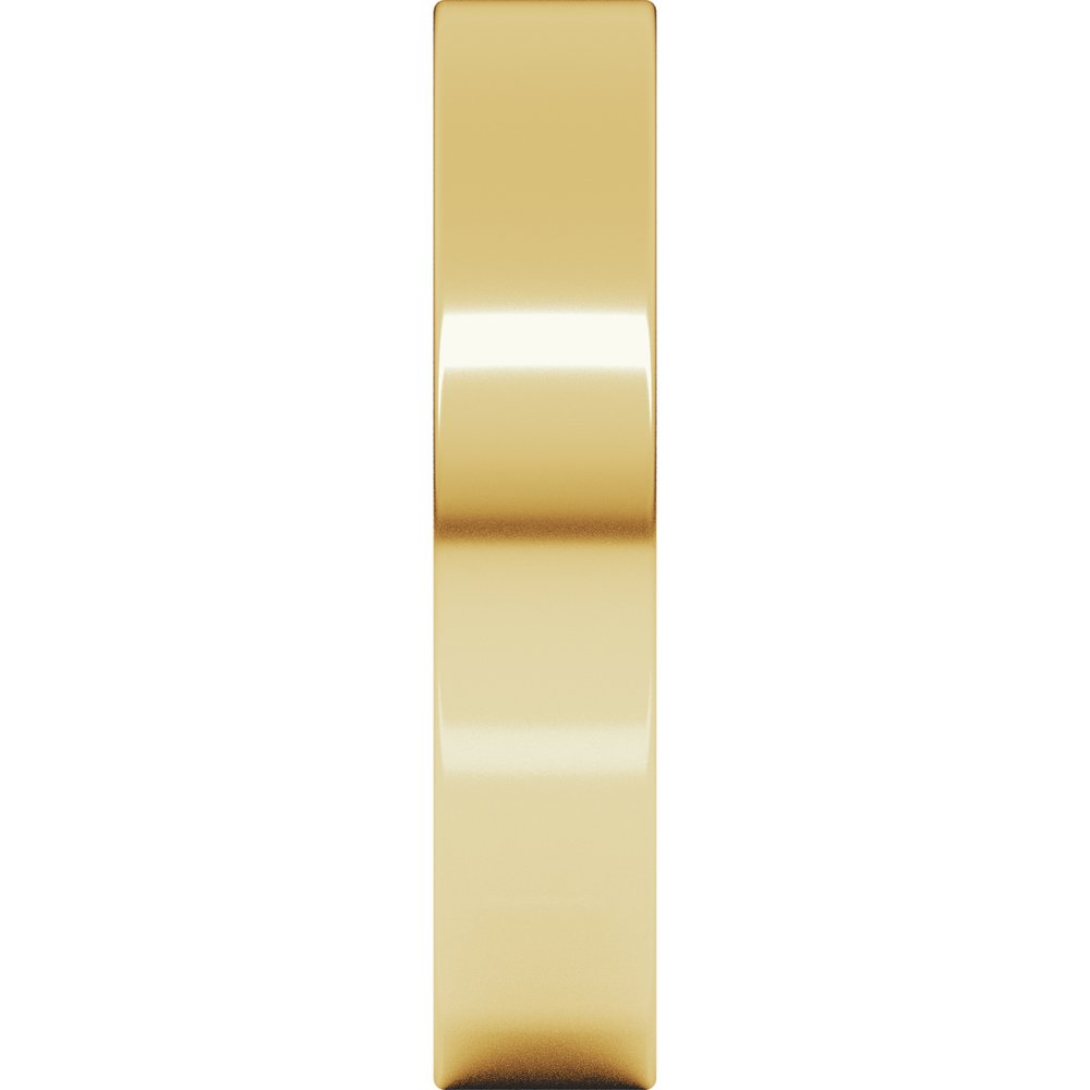 14K Yellow Gold 4 mm Lightweight Flat Band Size 8