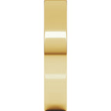 14K Yellow Gold 4 mm Lightweight Flat Band Size 8