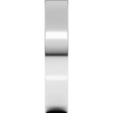 14K White Gold 4 mm Lightweight Flat Band Size 6.5