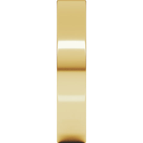 18K Yellow Gold 4 mm Lightweight Flat Band Size 10