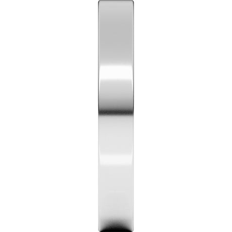 14K White Gold 3 mm Lightweight Flat Band Size 10.5