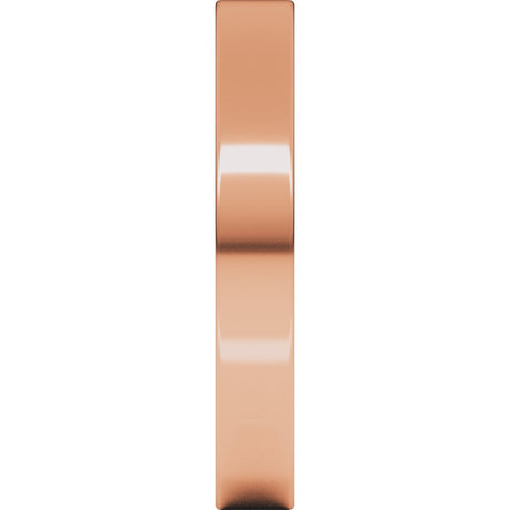 14K Rose Gold 3 mm Lightweight Flat Band Size 7