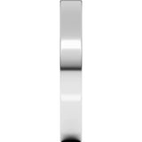14K White Gold 3 mm Lightweight Flat Band Size 8