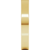 10K Yellow Gold 3 mm Lightweight Flat Band Size 5