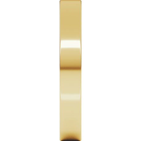 10K Yellow Gold 3 mm Lightweight Flat Band Size 7