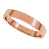 10K Rose Gold 3 mm Lightweight Flat Band Size 9