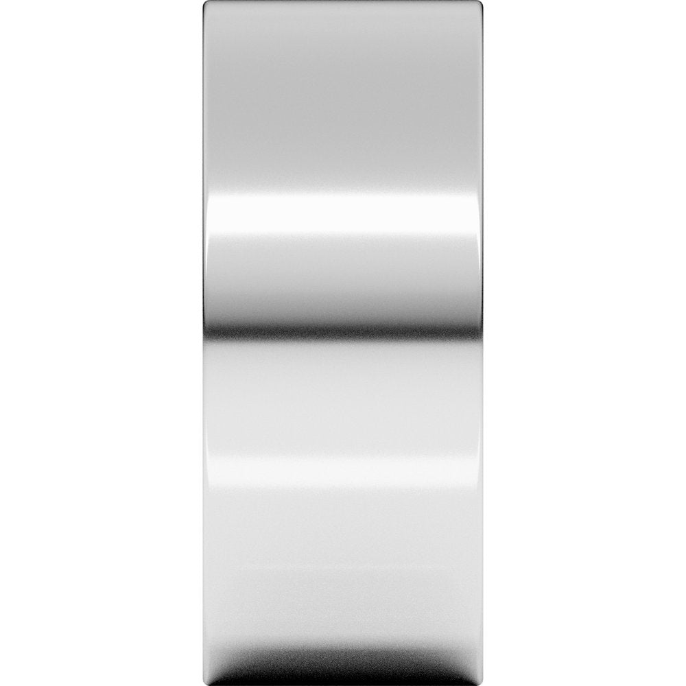 10K White Gold 8 mm Lightweight Flat Band Size 14