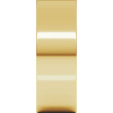 14K Yellow Gold 7 mm Lightweight Flat Band Size 6