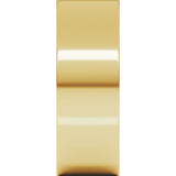 14K Yellow Gold 7 mm Lightweight Flat Band Size 6