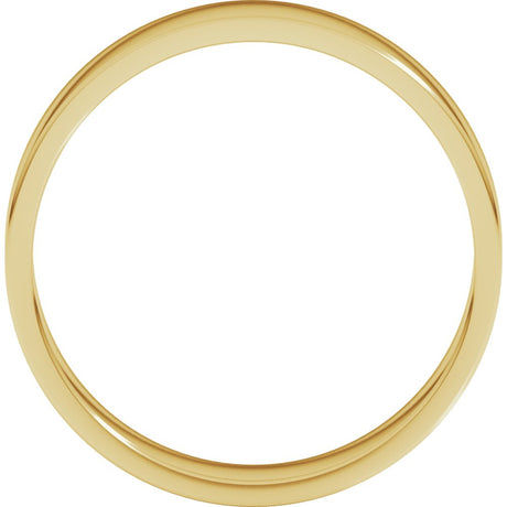 14K Yellow Gold 4.5 mm Lightweight Flat Band Size 7.5