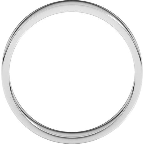 14K White Gold 4.5 mm Lightweight Flat Band Size 12