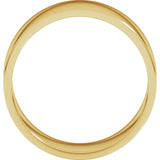14K Yellow Gold 8 mm Lightweight Flat Band Size 10
