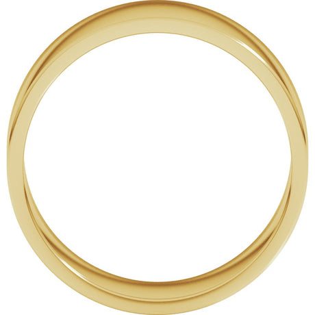 14K Yellow Gold 8 mm Lightweight Flat Band Size 10