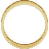 14K Yellow Gold 7 mm Lightweight Flat Band Size 6