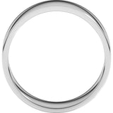 10K White Gold 7 mm Lightweight Flat Band Size 5