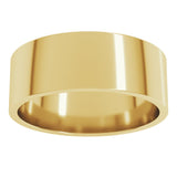 14K Yellow Gold 7 mm Lightweight Flat Band Size 6
