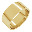 14K Yellow Gold 8 mm Lightweight Flat Band Size 10