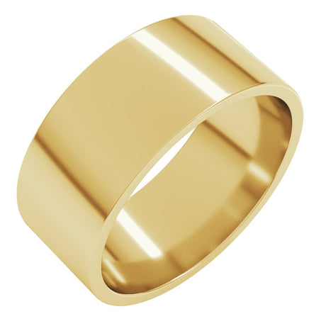 10K Yellow Gold 8 mm Lightweight Flat Band Size 12.5