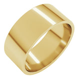 10K Yellow Gold 8 mm Lightweight Flat Band Size 12.5