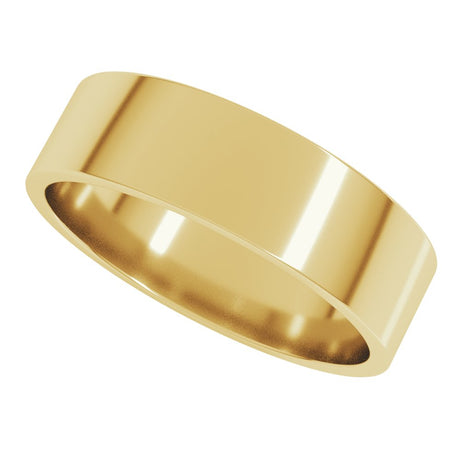 14K Yellow Gold 5.5 mm Lightweight Flat Band Size 8