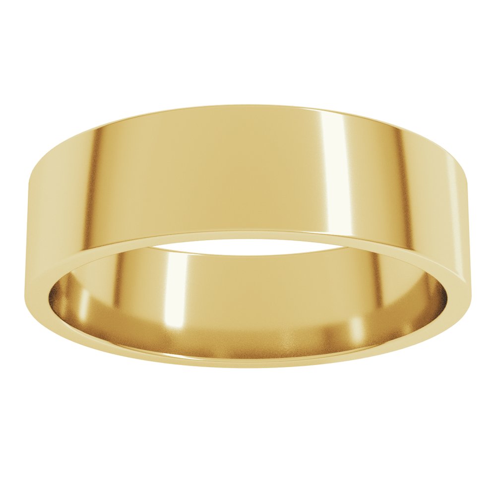 14K Yellow Gold 5.5 mm Lightweight Flat Band Size 8
