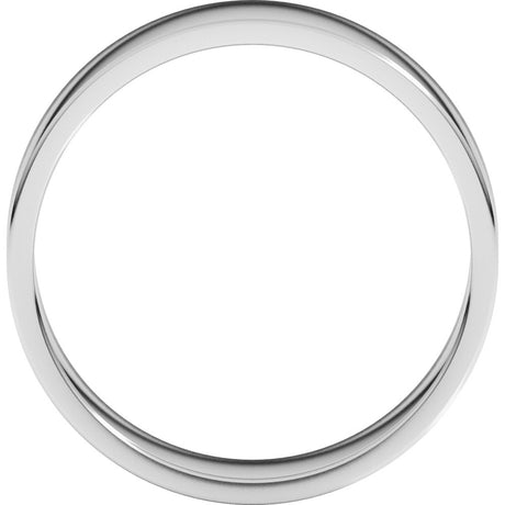 14K White Gold 5.5 mm Lightweight Flat Band Size 8