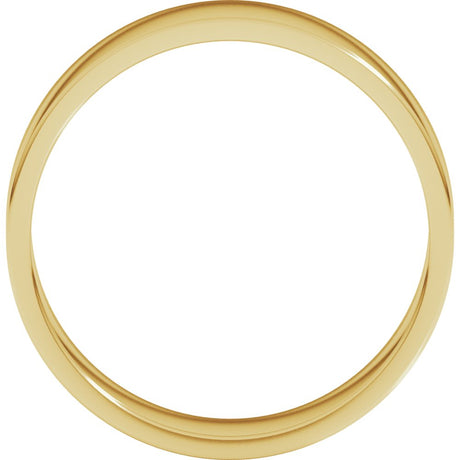 14K Yellow Gold 5.5 mm Lightweight Flat Band Size 8