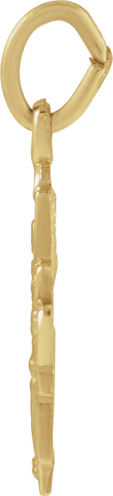 14K Yellow Gold 12x12 mm Four-Way Cross Medal 