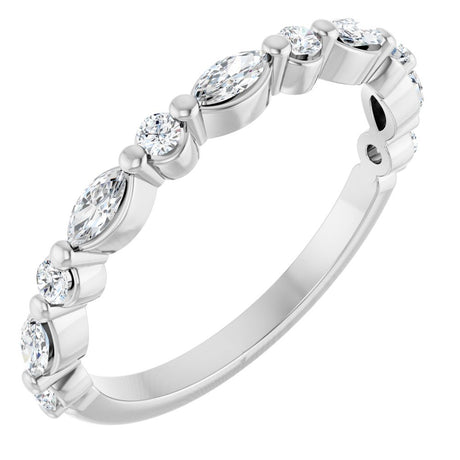 14K White Gold 3/8 CTW Lab-Grown Diamond Anniversary Band