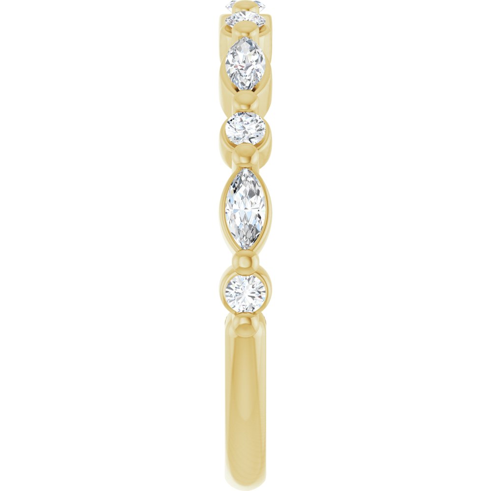 14K Yellow Gold 3/8 CTW Lab-Grown Diamond Anniversary Band