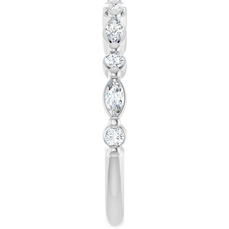 14K White Gold 3/8 CTW Lab-Grown Diamond Anniversary Band